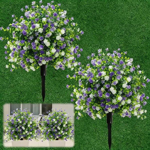 Artificial Potted Trees With Ground Stakes🌼