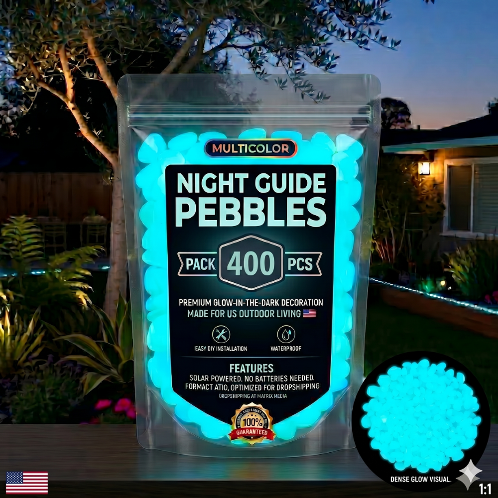 💥🌈Colorful Glow-in-the-Dark Garden Stones