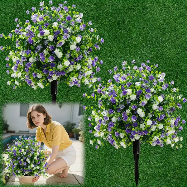 Artificial Potted Trees With Ground Stakes🌼