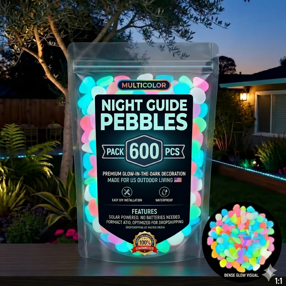 💥🌈Colorful Glow-in-the-Dark Garden Stones