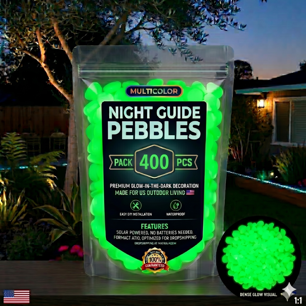 💥🌈Colorful Glow-in-the-Dark Garden Stones