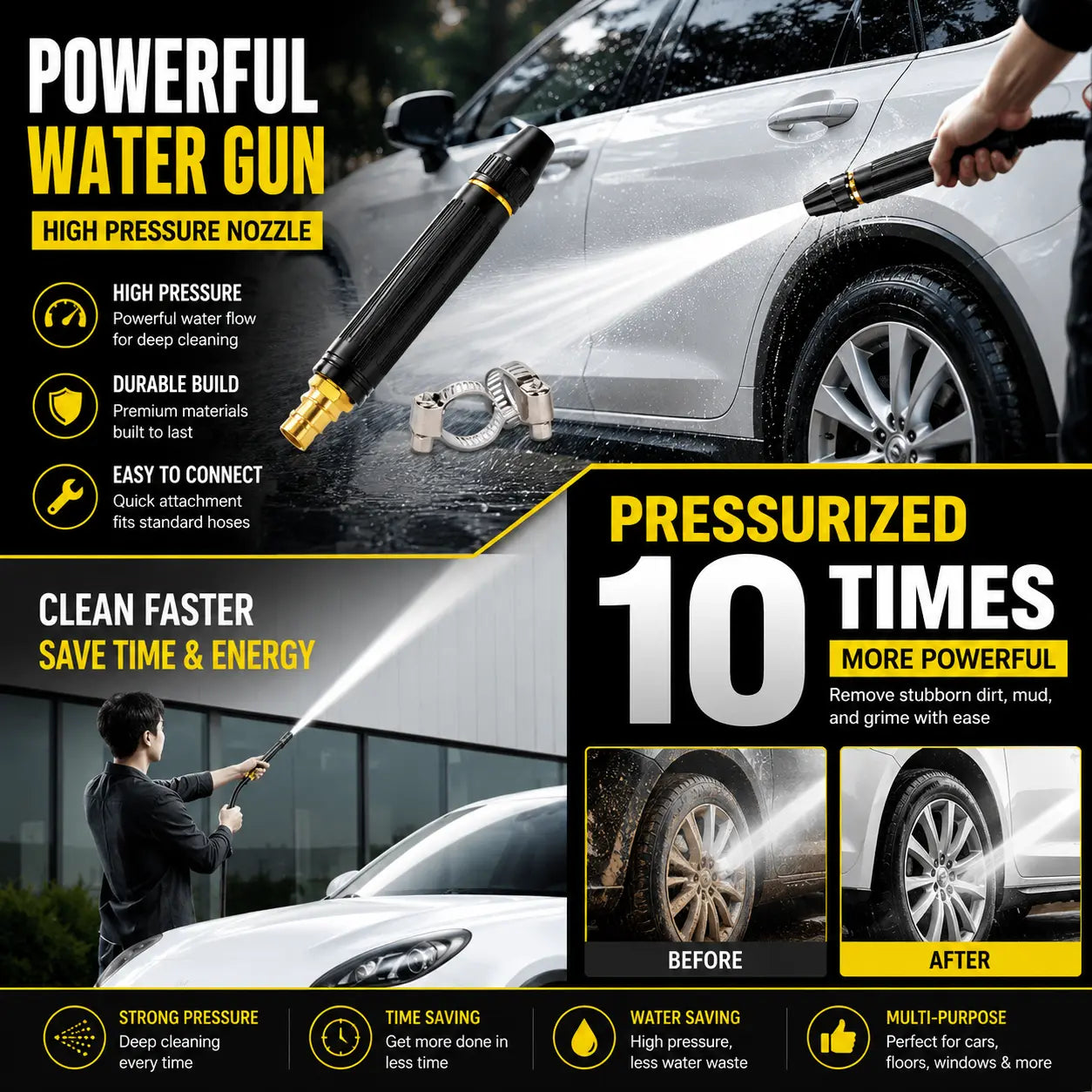 Home High-pressure Car Wash Water Gun